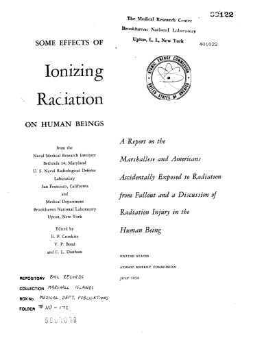 Some Effects of Ionizing Radiation on Human Beings - US AEC