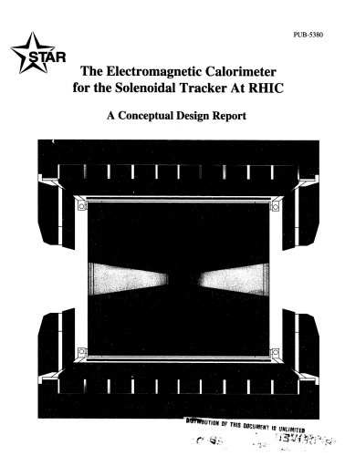 Electromagnetic Calorimeter at RHIC - Design Report