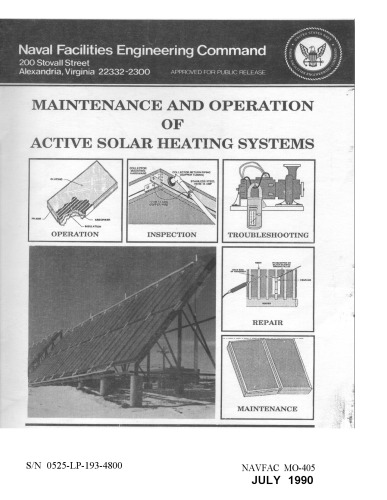 Maintenance and Operation of Active Solar Heating Systems MO-405 - US Navy
