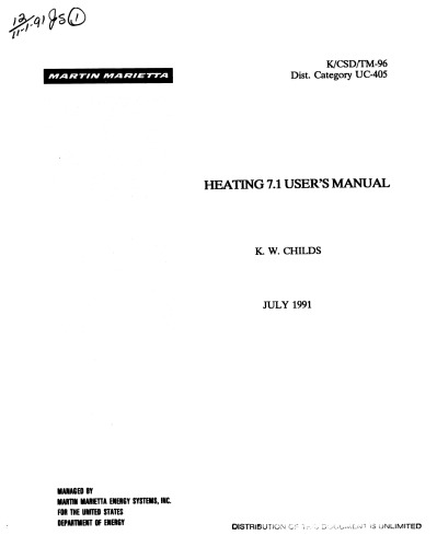 HEATING 7.1 Users Manual [software]
