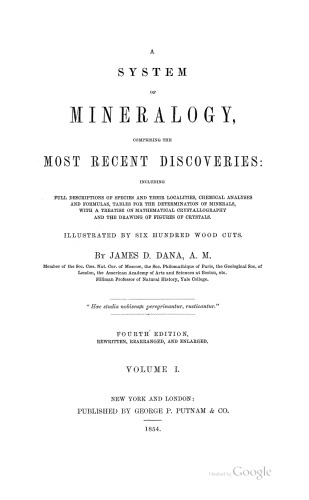 A System of Mineralogy [Vols 1, 2] -