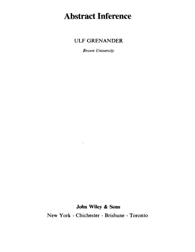 Abstract Inference [math. stats.]