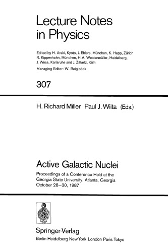 Active Galactic Nuclei