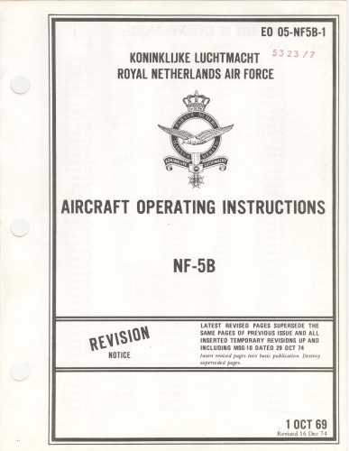 Aircraft Operating Instructions - NF-5B [EO 05-NF5B-1]