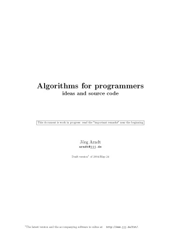 Algorithms for Programmers - Ideas, Source Code