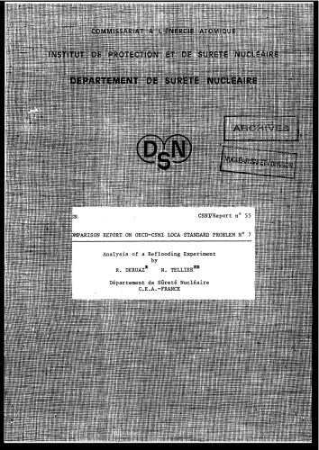 Analysis of a Reflooding Experiment (csni79-55)