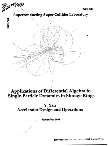 Appl of Differential Algebra to Single-Particle Dynamics in Storage Rings