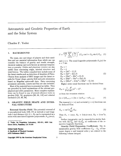 Astrometric and Geodetic Properties of Earth and the Solar System [short article]