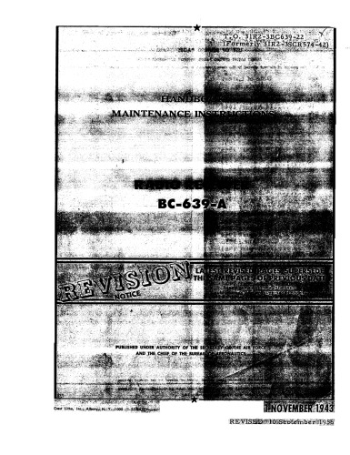 BC-639A Radio Receiver - Operators and Maint. (Mil TM)