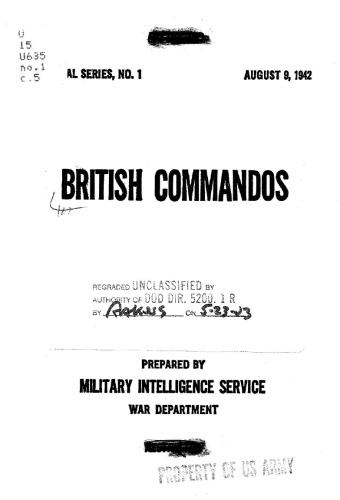 British Commandos (Spl. Series No. 1) [MID 461]