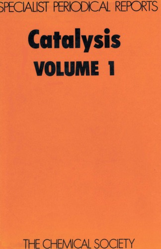 Catalysis [Splst Period'l Rpt Vol 01]