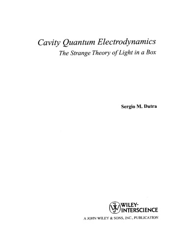 Cavity Quantum Electrodynamics