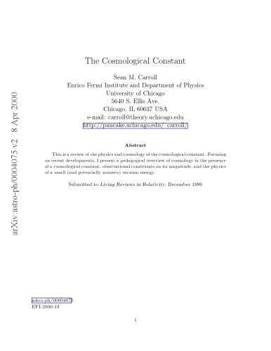 Cosmological Constant [lg artticle]