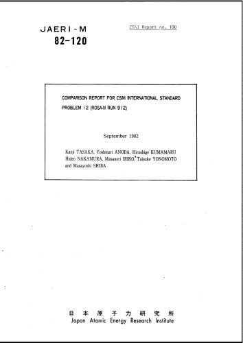 CSNI Intl Std Problem 12 [Split Break LOCA] (csni82-100)