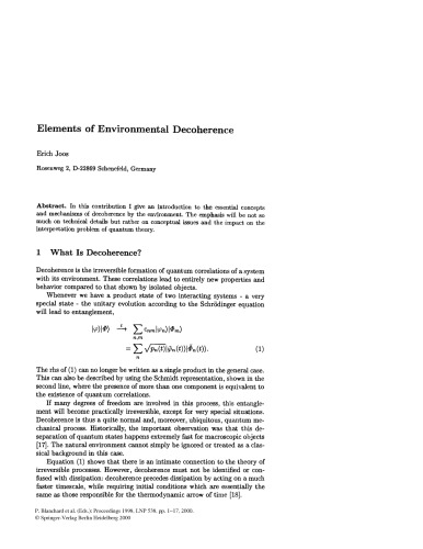 Decoherence - Theoretical, Exper. and Conceptual Probs