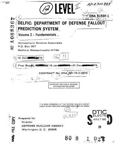 DELFIC - US DOD Fallout Prediction System (Vol 1 - Fundamentals)