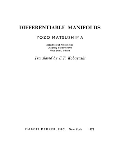 Differentiable Manifolds