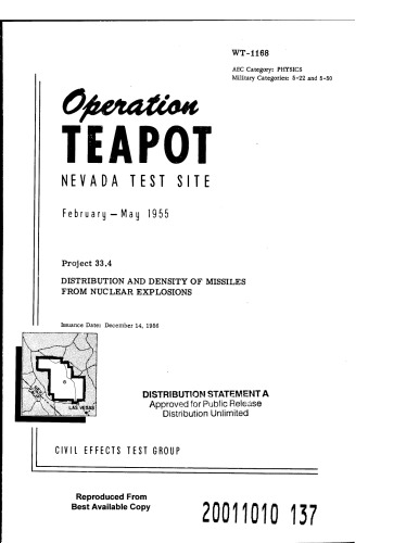 Distribution and Density of Missiles from Nuclear Explosions - Lovelace Inst.
