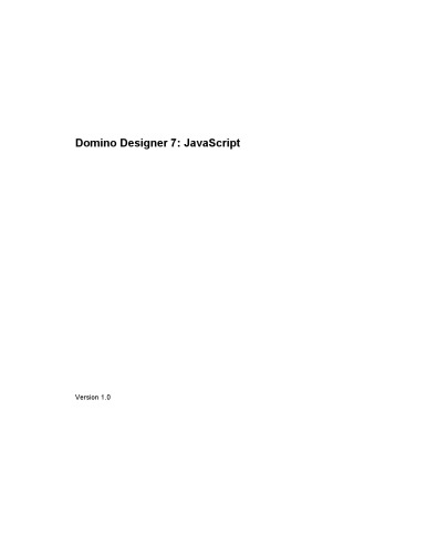 Domino Designer 7 - Javascript