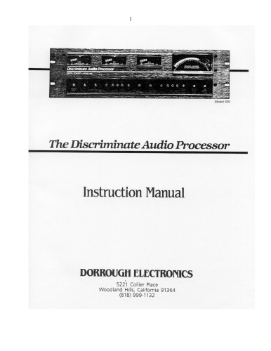 DORROUGH DAP-610 Discriminate Audio Processor