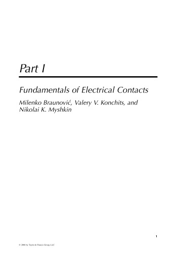 Electrical Contacts - Funds, Applns. and Technology