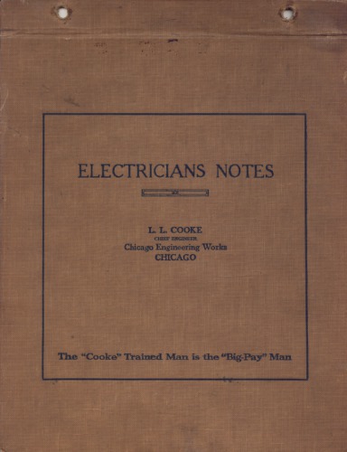 Electricians Notes [Radio and Electrical Correspondence Course]
