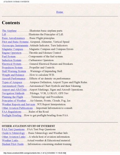 Flight Ground School Course (web-page capture)