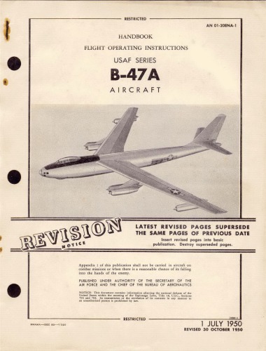 Flight Operating Instructions USAF B-47A [AN 01-20ENA-1] [Sec. 1]
