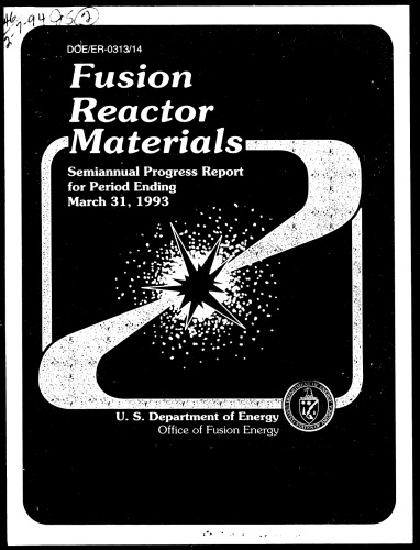 Fusion Reactor Materials [Semi-Annual Rpt Mar 31, 1993]