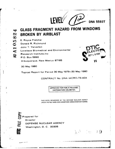 Glass Fragment Hazards from Windows Broken by Airburst - Lovelace Inst.