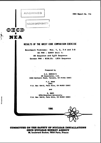 GREST Code Comparison Exercise (csni86-116)