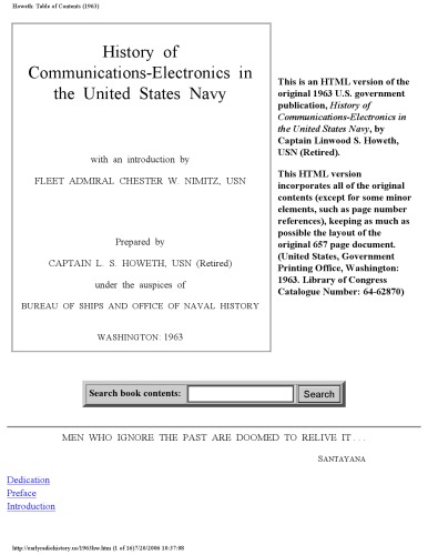History of Comm Electronics in the US Navy [website capture]