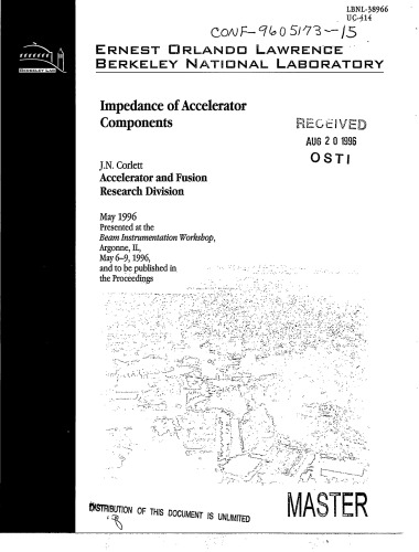 Impedance of Accelerator Components
