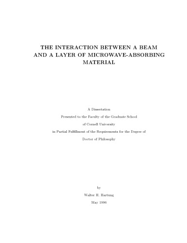 Interaction between Particle Beams and Microwave-Absorbing Materials