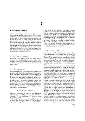 Intl Encyc Of The Social & Behavioral Sciences - Vol. C