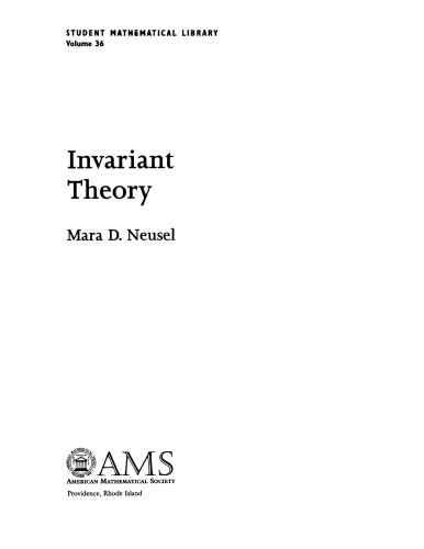 Invariant Theory