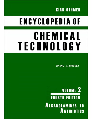 Kirk-Othmer Encyclopedia of Chemical Technology [Vol 02]