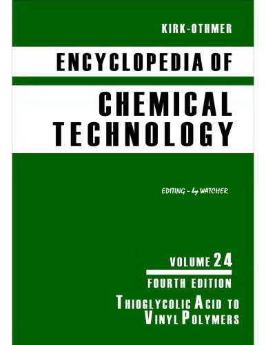 Kirk-Othmer Encyclopedia of Chemical Technology [Vol 24]