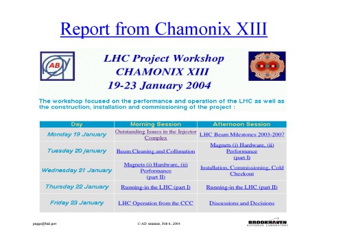 LHC Project Workshop - Chamonix XIII [presentation slides]