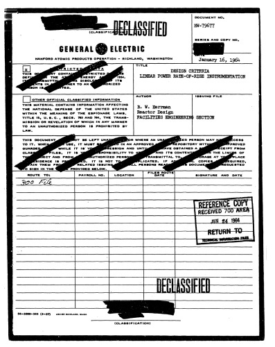 Linear Power Rate-of-Rise Instrumentation [Declassified]