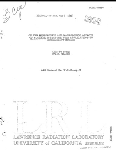 Macro, Microscopic Aspects of Nucl Struct - Applns to Superheavy Nuclei [thesis]