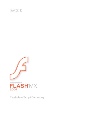 Macromedia - Macromedia Flash MX 2004, Flash JavaScript Dictionary