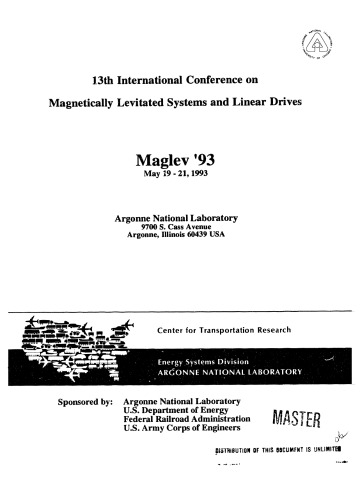 Magnetically-Levitated Systems, Linear Drives [13th Intl Conf]