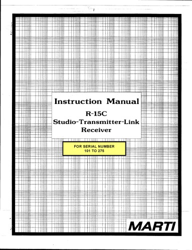 MARTI R-15C Studio-Transmitter-Link Receiver (broadcast radio)