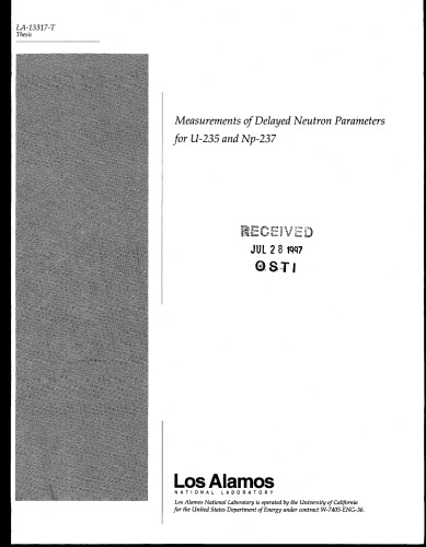 Measurements of Delayed Neutron Parameters [U-235, Np-237]
