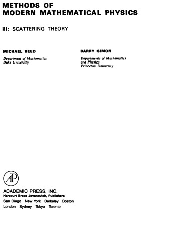 Methods of Mathematical Physics Vol 3 - Scattering Theory