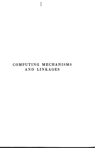 MIT RadLab {complete set} Vol 27 - Computing Mechanisms, Linkages