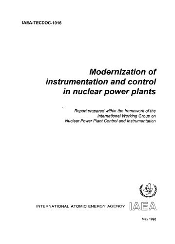 Modernization of Instrumentation, Control in Nucl Powerplants (IAEA TECDOC-1016)