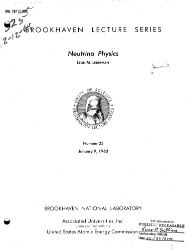 Neutrino Physics [lecture]