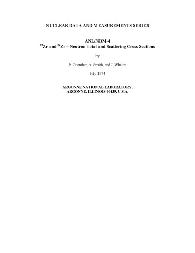 Neutron Total Scattering cross-sections for Zr90 and Zr92